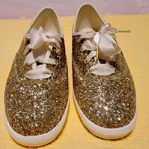 Gold glitter Kate Spade- only wine twice. Too big for me.